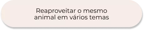 Reaproveitar o mesmo animal em vários temas no Curso Meu Primeiro Zoológico - Modele 25 Animais em Pasta Americana