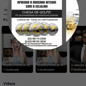 Curso CURSOCRIPTOMOEDAS E REVELAÇÃO DE 3 CRIPTOMOEDAS APENAS USANDO SEU SMARTPHONE PARA MINERAÇÃO GANHAR DINHEIRO LONGO PRAZO 