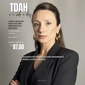 Imagem de capa para o Evento online Gravação do TDAH e Vida a Dois: Como lidar no dia a dia sem desgastar a relação