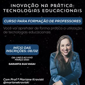 Imagem de capa para o Evento online Inovação na Prática: Tecnologias na Educação