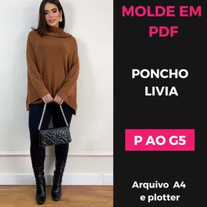 Imagem de capa para o Ebook Molde Poncho Livia