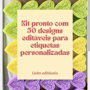 Imagem de capa para o Ebook Kit pronto com 50 artes editáveis para tags personalizadas 