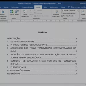 Imagem de capa para o Ebook Relatório de estágio adaptado - Pedagogia Educação Infantil Unopar