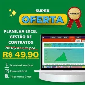 Imagem do curso PLANILHA EXCEL GESTÃO DE CONTRATOS
