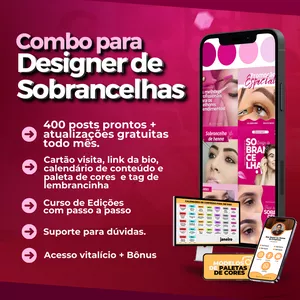 Imagem de capa para o Curso online Combo para Designer de Sobrancelhas