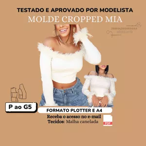 Imagem de capa para o Ebook Molde Cropped Mia