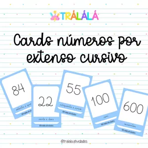 Imagem de capa para o Curso online Cards números por extenso - Cursivo