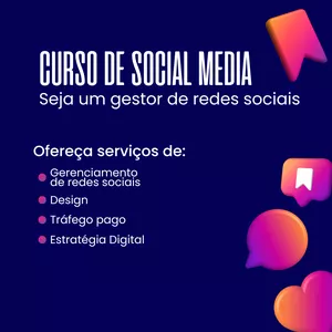 Imagem de capa para o Curso online Mini Curso de Social Media: Uma nova profissão [2024]