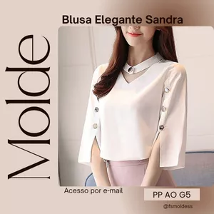 Imagem de capa para o Ebook Molde blusa Elegante sandra
