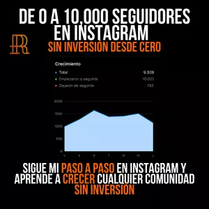 Imagem principal do produto Crea y crece un Instagram desde 0 a 10,000 seguidores sin inversión.
