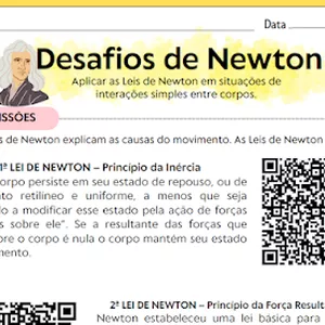Imagem de capa para o Curso online Desafios de Newton com QR Codes Interativos