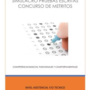 Imagen de portada para Ebook Simulacro Pruebas Escritas - Nivel Asistencial y/o Técnico