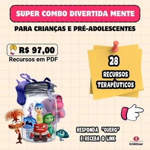 Imagem de capa para o Ebook SUPER COMBO DIVERTIDA MENTE para crianças e pré-adolescentes - em PDF