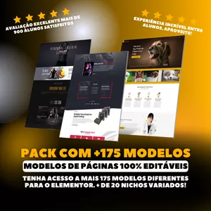 Imagem de capa para o Curso online +175 MODELOS DE PÁGINAS