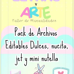 Imagen de portada para Ebook pack plantillas editables nucita, nutella mini y jet 
