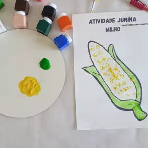 Imagem de capa para o Ebook Atividade Junina Milho com lego.