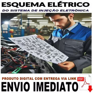 Imagem de capa para o Ebook Esquema Elétrico da Injeção Eletrônica Kia Sportage 2.0 Flex AT F4NA de 2016 em diante