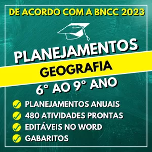 Imagem do curso GEOGRAFIA - Planejamentos do 6º ao 9º ano - BNCC 2023
