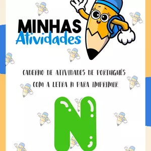 Imagem de capa para o Ebook Caderno com 11 Atividades de Português com a Letra N