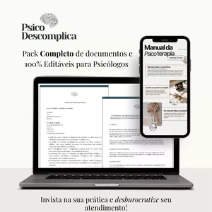 Imagem de capa para o Ebook Pack Completo de Documentos para Psicólogos - PsicoDescomplica 🧠