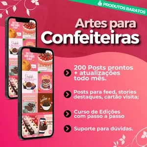 Imagem de capa para o Curso online Artes pra Confeiteiras | PRODUTOS BARATOS