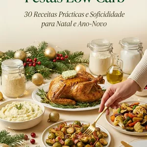 Imagem de capa para o Ebook Festas Low Carb: 30 Receitas Sofisticadas