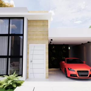 Imagem de capa para o Curso online Arquivos do projeto de Casa térrea para terreno 8x20 REF.147