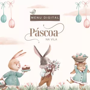 Curso Menu Digital Páscoa Na Vila (Editável no Canva)