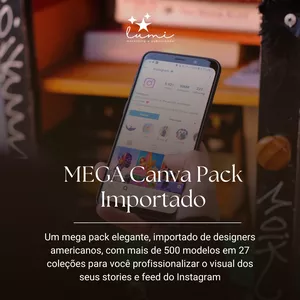 Imagem de capa para o Ebook Mega Canva Pack Importado | + de 500 modelos