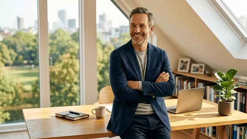 Pastor trabajando con herramientas digitales