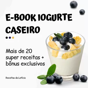 Imagem de capa para o Ebook E-Book Iogurte Caseiro Lucrativo