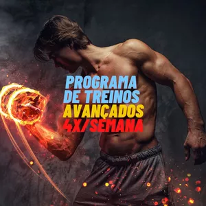Imagem de capa para o Ebook PROGRAMA DE TREINOS AVANÇADO 4X POR SEMANA