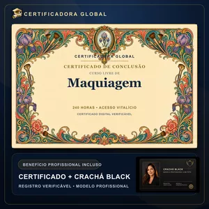 🔥 BOLSA 100% [APLICADA] - [MATRÍCULA] CURSO DE FORMAÇÃO EM MAQUIAGEM - ACESSO VITALÍCIO - CRACHÁ BLACK + REGISTRO - CASHBACK R$ 25 - BÔNUS APOSTILA EXTRA - CG