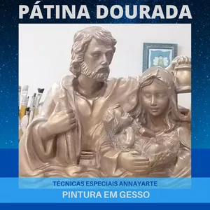 Imagem de capa para o Curso online CURSO DE PINTURA EM GESSO - PÁTINA DOURADA