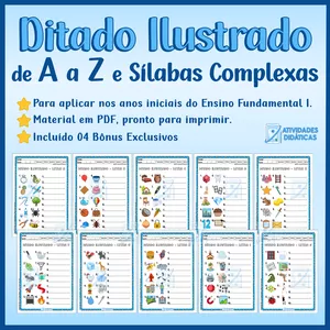 Imagem de capa para o Curso online Ditado Ilustrado: de A a Z e Sílabas Complexas