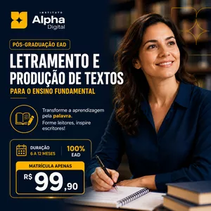 Imagem do curso Letramento e Produção de Textos para Ensino Fundamental