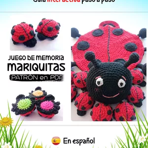 Imagen de portada para Ebook Patrón Amigurumi Juego de Memoria Mariquitas