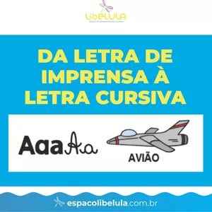Imagem de capa para o Ebook Apostila Da Letra de Imprensa à Letra Cursiva