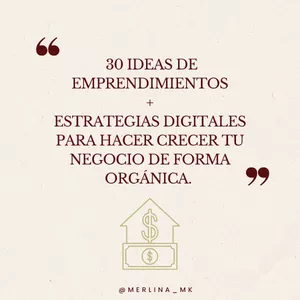 Imagen de portada para Ebook 30 Ideas de  Emprendimientos  +  Estrategias Digitales.