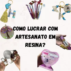 Imagem de capa para o Ebook LUCRANDO COM ARTESANATO EM RESINA 🚀