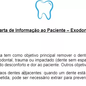 Imagem de capa para o Ebook Termo para exodontia/extração dentária - Contrato odontológico 
