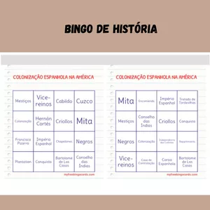 Imagem de capa para o Ebook BINGO DE HISTÓRIA COLONIZAÇÃO ESPANHOLA