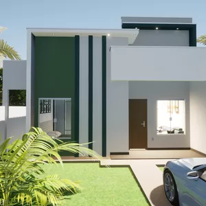 Imagem de capa para o Ebook Projeto de casa moderna de 60 Metros.