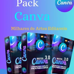 Imagem de capa para o Ebook Pack milhares de Artes Editáveis Canva varios nichos 