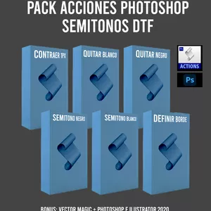 Imagen de portada para Curso online Pack Acciones para DTF Semitonos x6