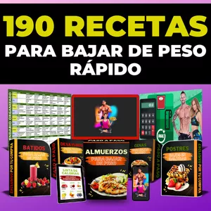 Imagen de portada para Ebook 190 Recetas para bajar de peso rápido