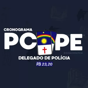 Imagem de capa para o Ebook Cronograma - Reta Final Delegado PCPE (Pré edital - 2023)