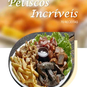 Imagem de capa para o Ebook 70 Receitas de Petiscos de Boteco - V1P