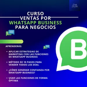 Imagen de portada para Curso online CURSO DE VENTAS USANDO WHATSAPP BUSINESS 