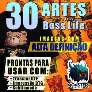Imagem de capa para o Curso online Pacote de artes estilo BOSS LIFE